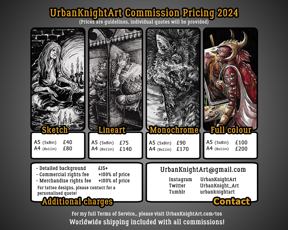 Rates And Pricing Urban Knight Art